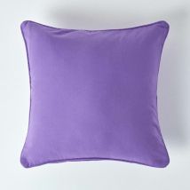 HOMESCAPES Housse de coussin Uni Violet, 45 x 45 cm