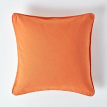 Housse coussin Uni Terracotta - 60 x 60 cm - Homescapes