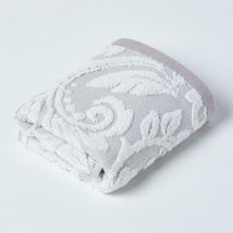 Serviette invité Jacquard 100% coton peigné 600 g/m² Beige, 40 x 60 cm - Homescapes