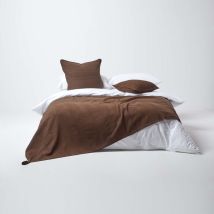 Jeté de lit ou de canapé - Rajput - Chocolat - 255 x 360 cm - Homescapes