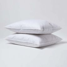 HOMESCAPES Lot de 2 oreillers en plumes et duvet d'oie, 60 x 70 cm