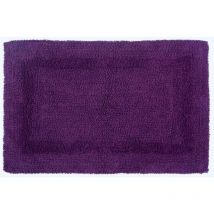 Homescapes - Luxury Reversible Cotton Bath Mat - Plum