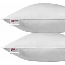 Oreiller en Plumes et duvet d'oie 80 x 80 cm - lot de 2 - Homescapes