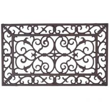 Homescapes - Paillasson extérieur rectangulaire en fonte, 58 x 34 cm