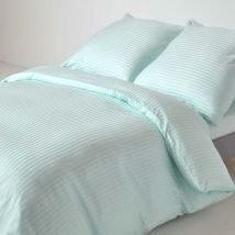 Parure de lit Bleu 100% coton Egyptien 330 Fils 150 x 200 cm - Homescapes