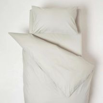 Parure de lit enfant en coton égyptien 200 fils Gris, 120 x 150 cm - Homescapes