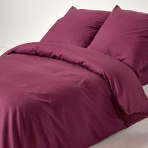 HOMESCAPES Parure de lit Prune 100% coton Egyptien 200 Fils 150 x 200 cm