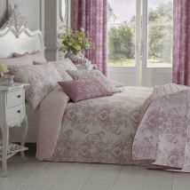 Parure de lit Rose Toile de Jouy en polycoton, 200 x 200 cm - Homescapes