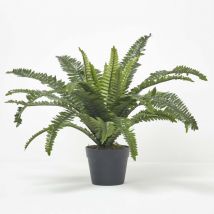 HOMESCAPES Plante artificielle Fougère de Boston en pot, 60 cm