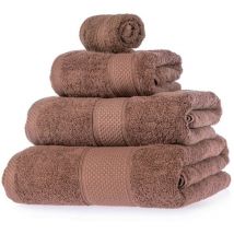 Serviette 100% Coton - Chocolat - Lot 4 serviettes - Homescapes