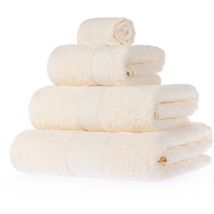 Serviette 100% Coton - Crème - Lot 4 serviettes - Homescapes