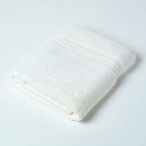 Drap de bain 100% coton Pima Crème, 100 x 150 cm - Homescapes