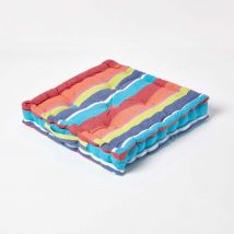 Sitzkissen bunt Streifen 40 x 40 x 8 cm - Homescapes