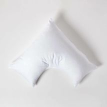 Taie d'Oreiller en coton bio forme v - Blanc - 400 fils - Homescapes