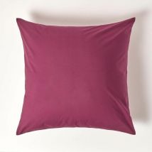 Taie d'oreiller Prune 100% coton Egyptien 200 fils 80 x 80 cm - Homescapes