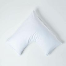 Taie d'oreiller orthopédique en lin lavé Blanc - Homescapes