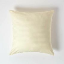 Taie d'oreiller Jaune pastel 100% coton Egyptien 330 fils 80 x 80 cm - Homescapes