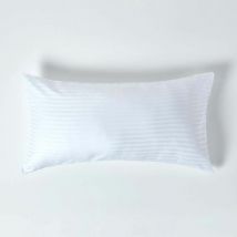 Taie d'Oreiller rectangulaire coton égyptien Blanc 330 fils - 50x90cm - Homescapes
