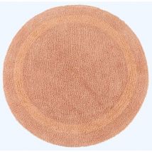 Tapis de bain rond en coton, 80 cm – Pêche - Homescapes
