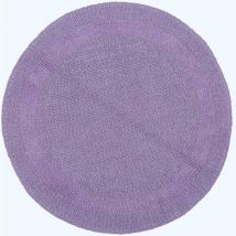 Tapis de bain rond en coton, 80 cm – Lilas - Homescapes