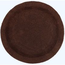 Tapis de bain rond en coton, 80 cm – Chocolat - Homescapes