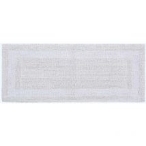 Tapis de bain long en coton, 40 x 100 cm – Blanc - Homescapes