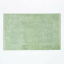 Tapis de Bain Uni 100% Coton Turc Vert Sauge - Homescapes