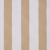Tissu à rayures Beige en coton - Homescapes