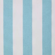 Tissu à rayures Bleu en coton - Homescapes