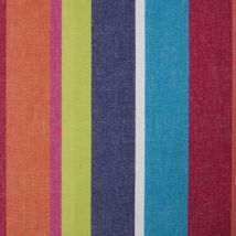 Homescapes - Tissu à rayures multicolores en coton