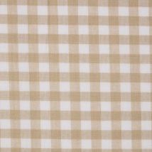 Tissu Vichy Beige en coton - Homescapes
