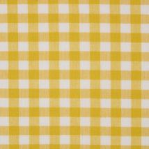 Tissu Vichy Jaune en coton - Homescapes