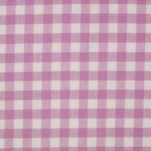 Tissu Vichy Rose en coton - Homescapes
