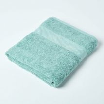 Turkish Cotton Bath Sheet, Sea Green - Homescapes
