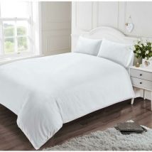 Homespace Direct - 400 Thread Count 100% Egyptian combed cotton Duvet Cover Set White Double