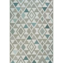 Homespace Direct - Brighton Indoor/Outdoor Rug Carpet Mat Blue Grey 200x290cm - Grey