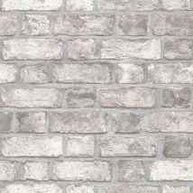 Homestyle - Papier peint Brick Wall gris et blanc cassé Noordwand