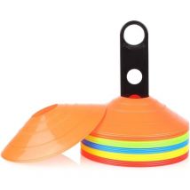 Homfa - Lot de 50 Plots de pour Football Cône d'Entraînement avec Support 5 Couleurs Différentes Cône de Sport Délimitation pour d'Espace-Fei Yu