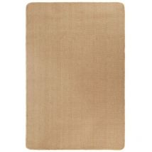 Area Rug Jute with Latex Backing 120x180 cm Natural - Hommoo