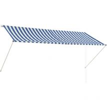 Retractable Awning 300x150 cm Blue and White VD05644 - Hommoo