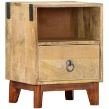 Hommoo Bedside Cabinet 40x30x52 cm Solid Rough Mango Wood VD23830