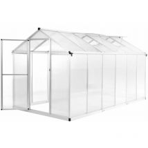 Hommoo - Greenhouse Aluminium 362x190x195 cm 13.41 m鲁