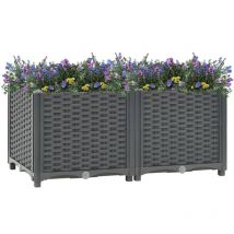 Hommoo - Raised Bed 80x40x38 cm Polypropylene