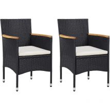 Furniture Limited - Sillas de comedor para jardín 2 unidades