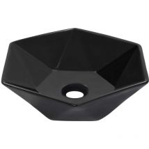 Hommoo - Wash Basin 41x36.5x12 cm Ceramic Black VD05800