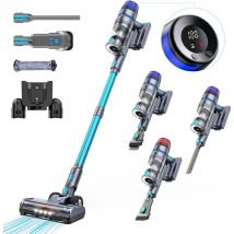Homore - 600W/56KPA/65Mins Aspirateur Balai sans Fil, Aspirateur Balai avec écran Couleur, Mode Automatique et Brosse Anti-emmêlement pour Tapis,