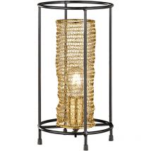 Schreib Tisch Lampe Wohn Zimmer Leuchte Käfig Bienen Waben Nacht-Licht gold Leuchte Honsel 50157
