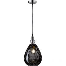 Honsel - Suspension lampe suspendue lampe de table à manger lampe de salon verre fumé h 140 cm