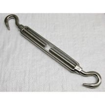 Securefix Direct - Hook Hook Turnbuckle Stainless Steel M6 (Open Body Wire Rope Rigging Screw)