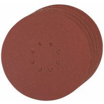 Silverline - Hook & Loop Discs Punched 225mm 10pk - 120 Grit